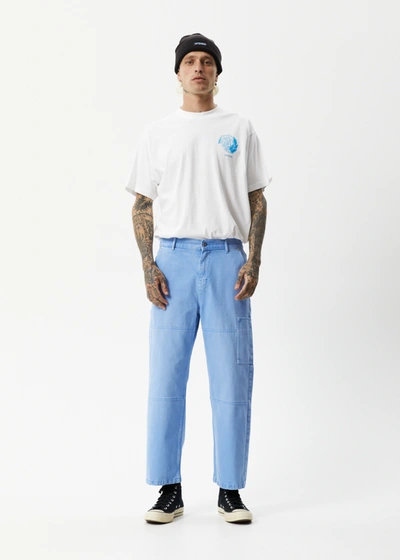 Shop Afends Denim Workwear Jeans In Colour-blue