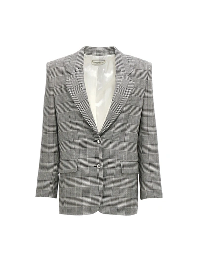 Shop Alessandra Rich Prince Of Wales Blazer Jacket