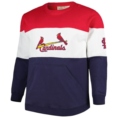 Profile Men's Red/Navy St. Louis Cardinals Big & Tall Pullover Sweatshirt