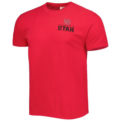 Shop Image One Red Utah Utes Logo Campus Icon T-shirt