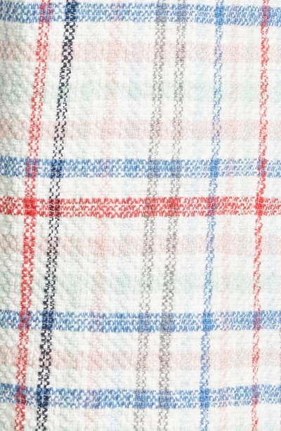 Shop Thom Browne Gingham Jacquard Tweed Shorts In Blue Seasonal Multi