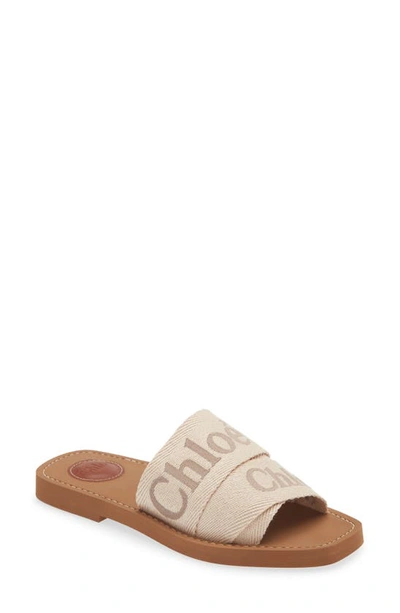 Shop Chloé Woody Slide Sandal In Blushy Beige