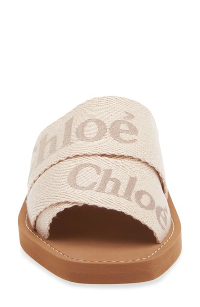 Shop Chloé Woody Slide Sandal In Blushy Beige