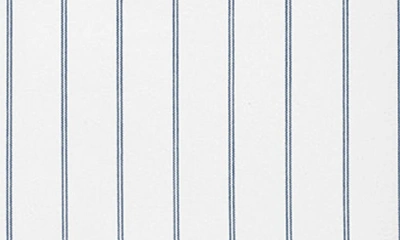 Boll & Branch Simple Stripe Set Of 2 Organic Cotton Percale Pillowcases In White-pewter