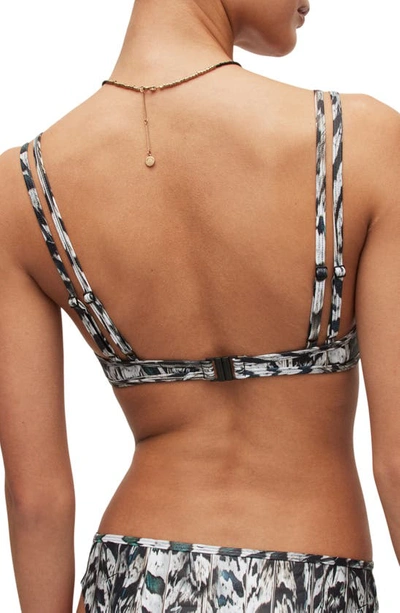 Shop Allsaints Heidi Ines Triangle Bikini Top In White Mono