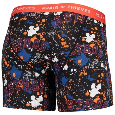Shop Pair Of Thieves Black/orange Houston Astros Super Fit 2-pack Boxer Briefs Set
