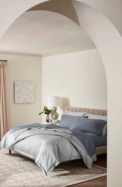 Boll & Branch Percale Hemmed Sheet Set, Queen In Mineral