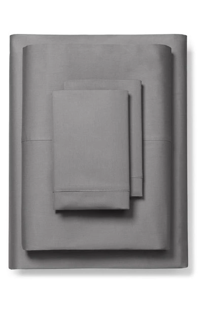 Shop Boll & Branch Percale Hemmed Sheet Set In Pewter