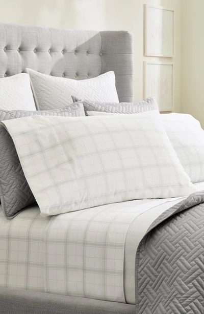 Boll & Branch 360 Thread Count Organic Cotton Percale Sheet Set In White-pewter