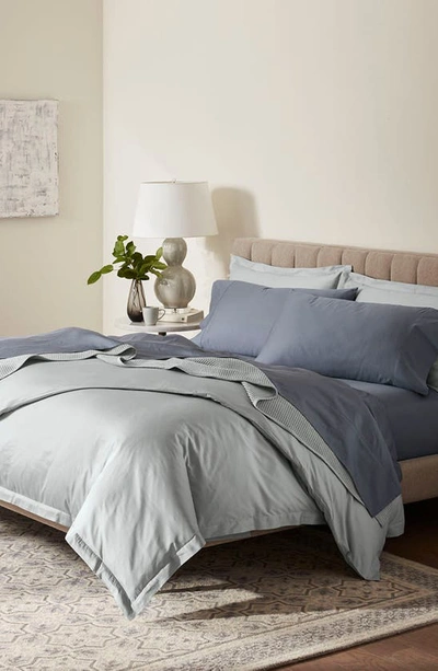 Shop Boll & Branch Set Of 2 Percale Hemmed Pillowcases In Mineral