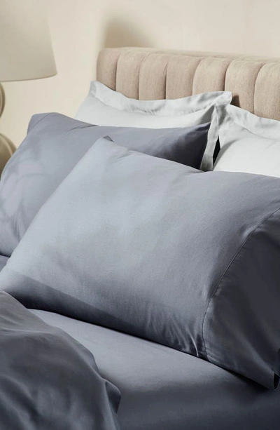 Shop Boll & Branch Set Of 2 Percale Hemmed Pillowcases In Mineral