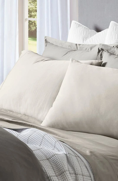 Shop Boll & Branch Set Of 2 Percale Hemmed Pillowcases In Pewter