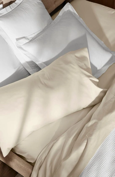 Boll & Branch Set Of 2 Percale Hemmed Pillowcases In Natural