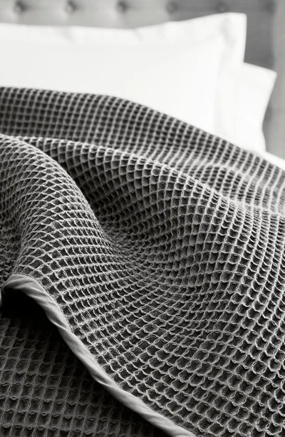 Boll & Branch Waffle Organic Cotton Blanket In Stone
