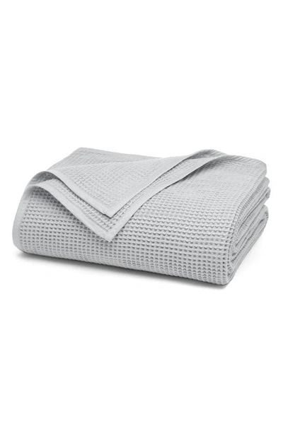 Shop Boll & Branch Waffle Organic Cotton Blanket In Sky