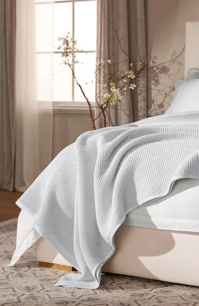 Boll & Branch Waffle Organic Cotton Blanket In Sky