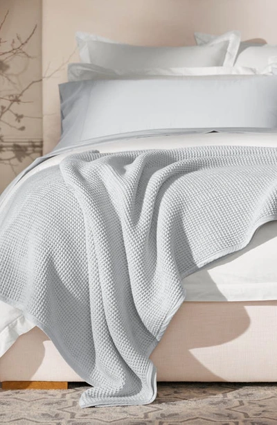 Boll & Branch Waffle Organic Cotton Blanket In Sky