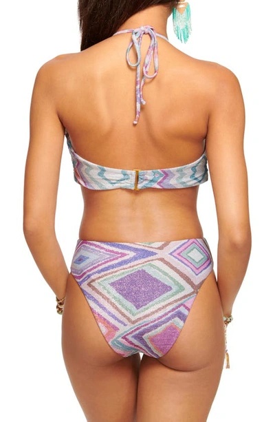Shop Ramy Brook Sofia Geo Print Cutout One-piece Swimsuit In Belle Flower Sparkle
