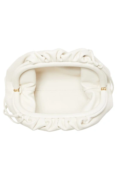 Shop Bottega Veneta The Mini Pouch Calfskin Leather Crossbody Bag In White Gold