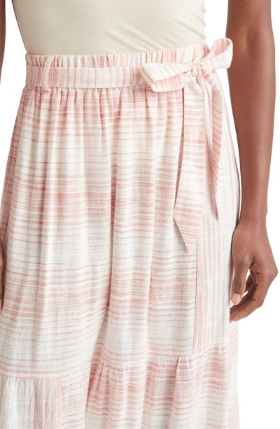 Shop Splendid Kira Stripe Maxi Skirt In Rouge Stripe