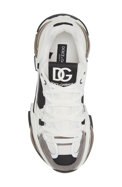 Shop Dolce & Gabbana Airmaster Low Top Sneaker In White/ Black