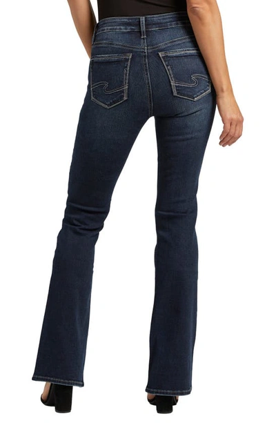 Shop Silver Jeans Co. Suki Exposed Button Mid Rise Bootcut Jeans In Indigo