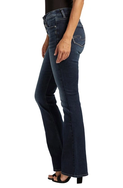 Shop Silver Jeans Co. Suki Exposed Button Mid Rise Bootcut Jeans In Indigo