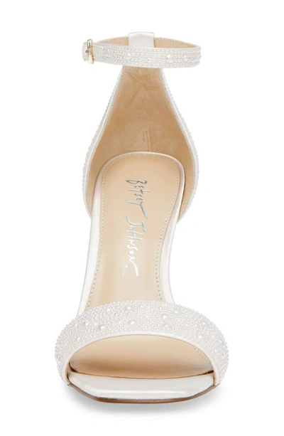 Shop Betsey Johnson Dani Ankle Strap Sandal In Pearl