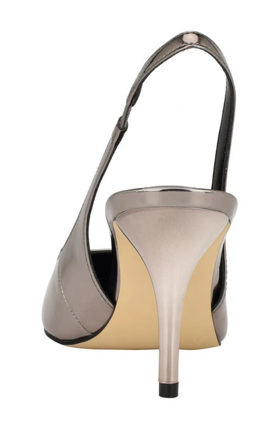Calvin Klein Cinola Slingback Pointed Toe Pump In Pewter