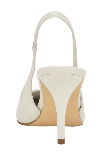 Calvin Klein Cinola Womens Leather Pumps Slingback Heels In Ivory Leather