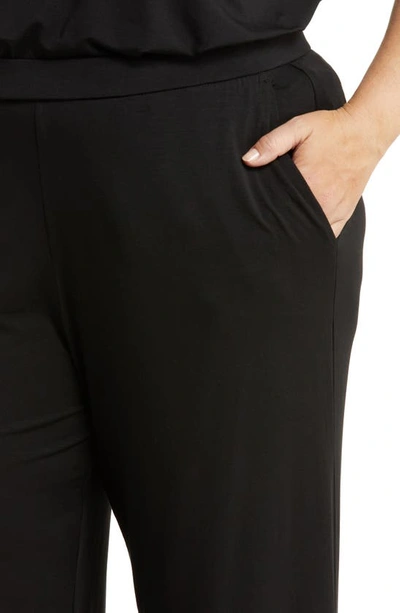 Shop Eileen Fisher Crop Wide Leg Pants In Black