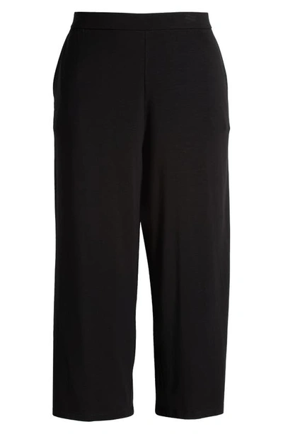 Shop Eileen Fisher Crop Wide Leg Pants In Black