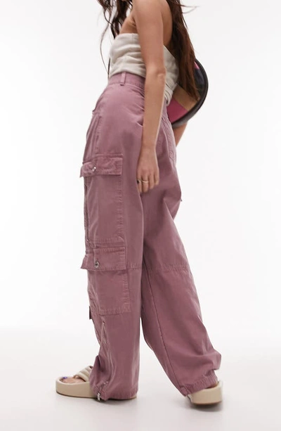 Topshop pink cheap cargo pants