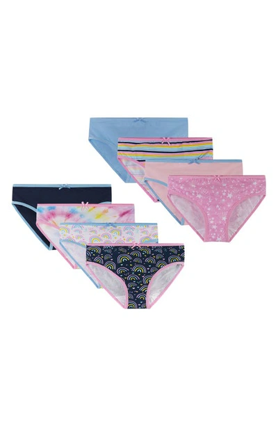 Andy & Evan Little Girl's & Girl's 8-piece Multicolored Bikini Underwear Set In Nva