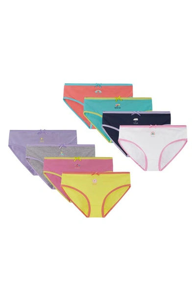 Andy & Evan Little Girl's & Girl's 8-piece Multicolored Bikini Underwear Set In Wha