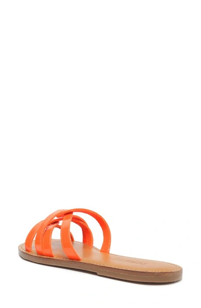 Shop Schutz Lyta Slide Sandal In Acid Orange