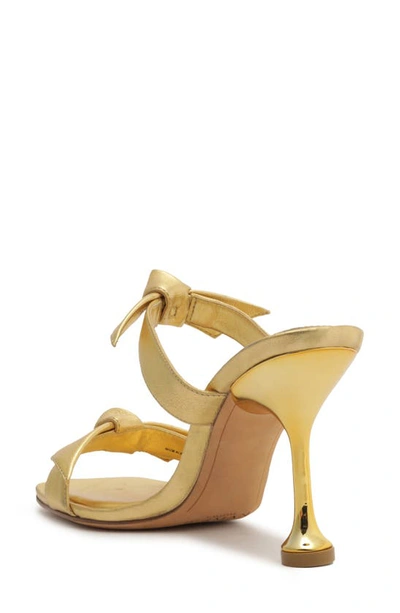 Shop Alexandre Birman Clarita Flare Slide Sandal In Oro