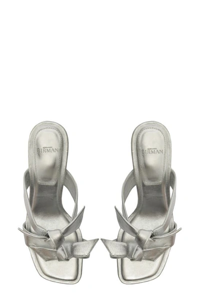 Shop Alexandre Birman Clarita Flare Slide Sandal In Silver