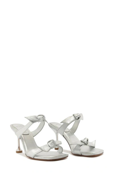 Shop Alexandre Birman Clarita Flare Slide Sandal In Silver