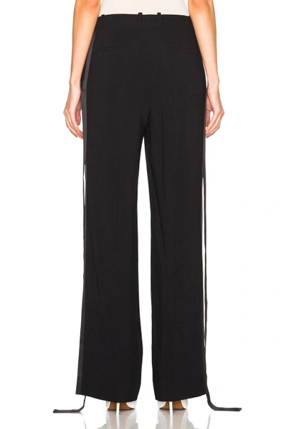 Shop Givenchy Trousers With Detached Satin Band In Black.