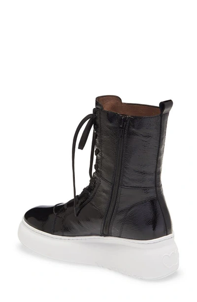 Wonders Leather Boxing Boot In Black