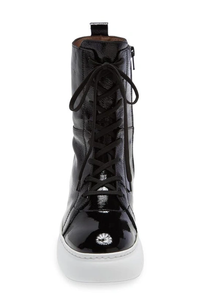 Wonders Leather Boxing Boot In Black