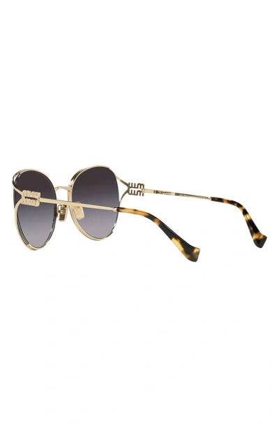 Shop Miu Miu 58mm Gradient Phantos Sunglasses In Gold/ Grey Flash