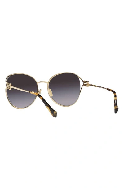 Shop Miu Miu 58mm Gradient Phantos Sunglasses In Gold/ Grey Flash