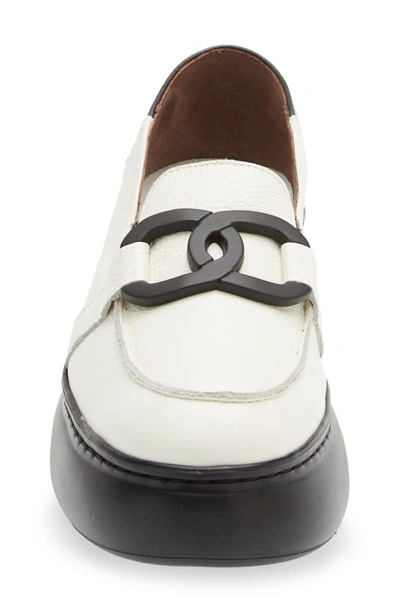 Wonders Platform Loafer In Wild Milk/ Wild Black