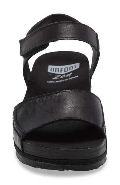 On Foot Platform Sandal In Black