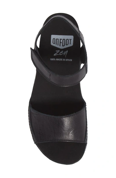 On Foot Platform Sandal In Black