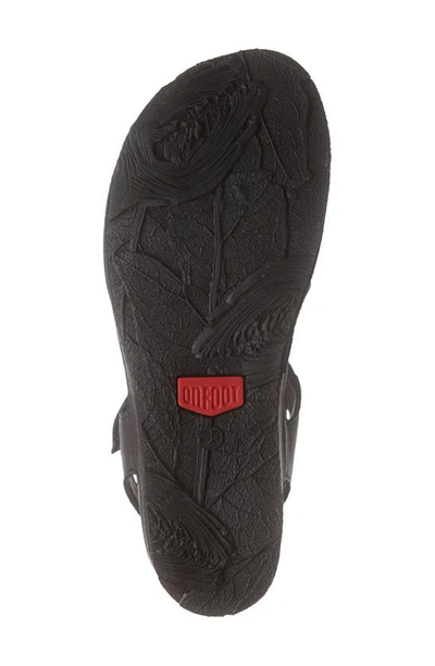On Foot Platform Sandal In Black