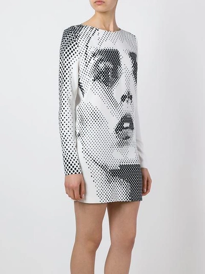 Shop Anthony Vaccarello Printed Fitted Mini Dress