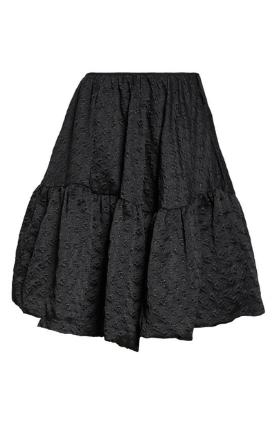 Shop Cecilie Bahnsen Sarina Bolsillo Matelassé Tiered Skirt In Black